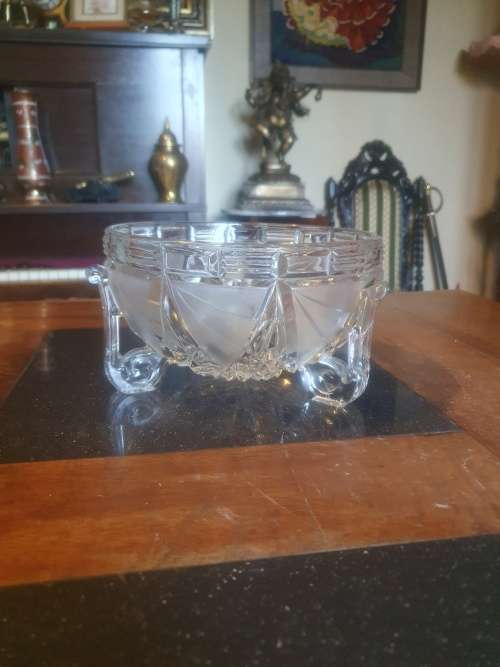 Stunning Footed Frosted Bowl