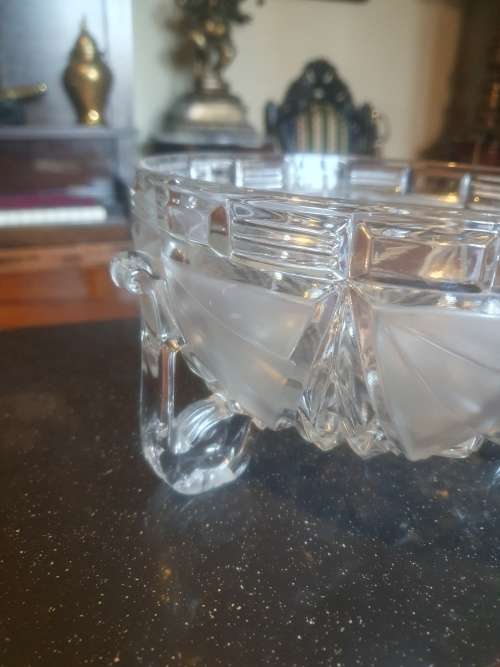 Stunning Footed Frosted Bowl