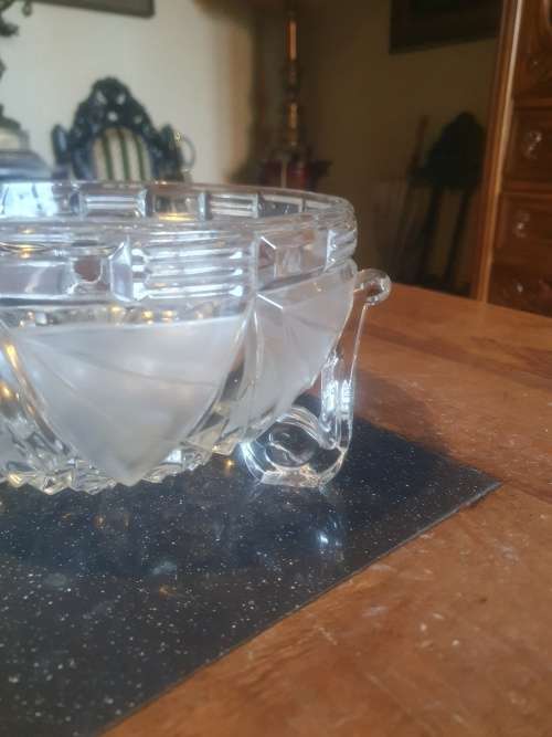 Stunning Footed Frosted Bowl