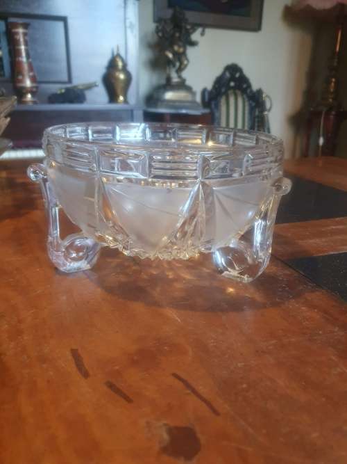 Stunning Footed Frosted Bowl