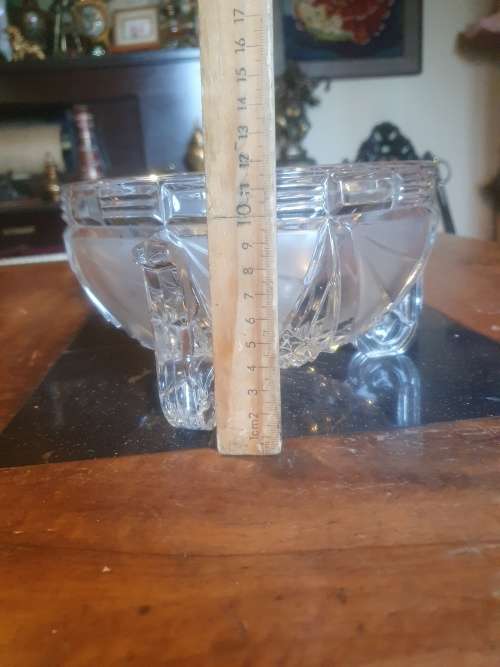 Stunning Footed Frosted Bowl