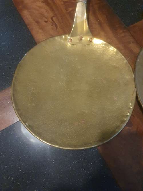Two Extremely Large Brass Pans