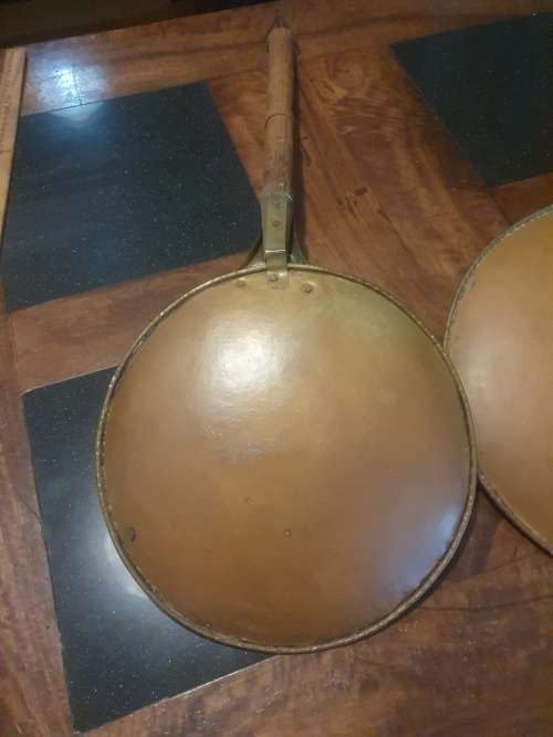 Two Extremely Large Brass Pans