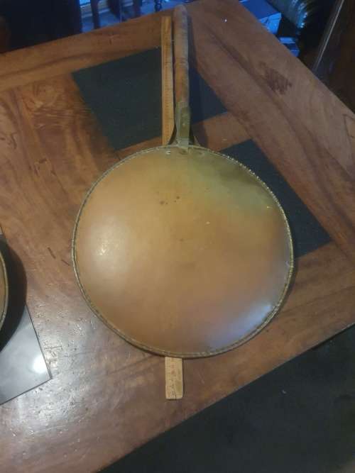 Two Extremely Large Brass Pans