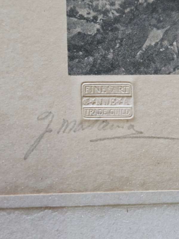 Rare Antique Fortunino Matania 1916 Signed Print