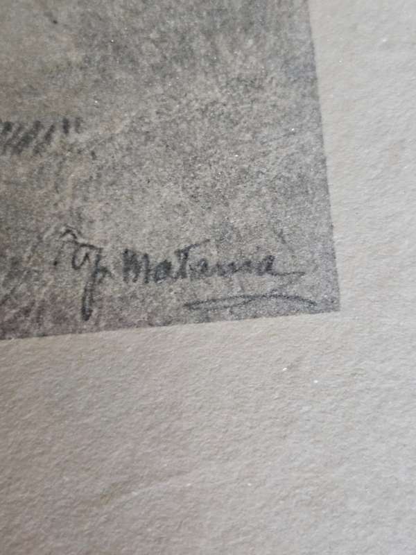 Rare Antique Fortunino Matania 1916 Signed Print