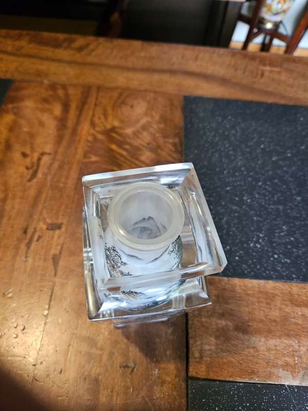 Inverted Art in Crystal Vase