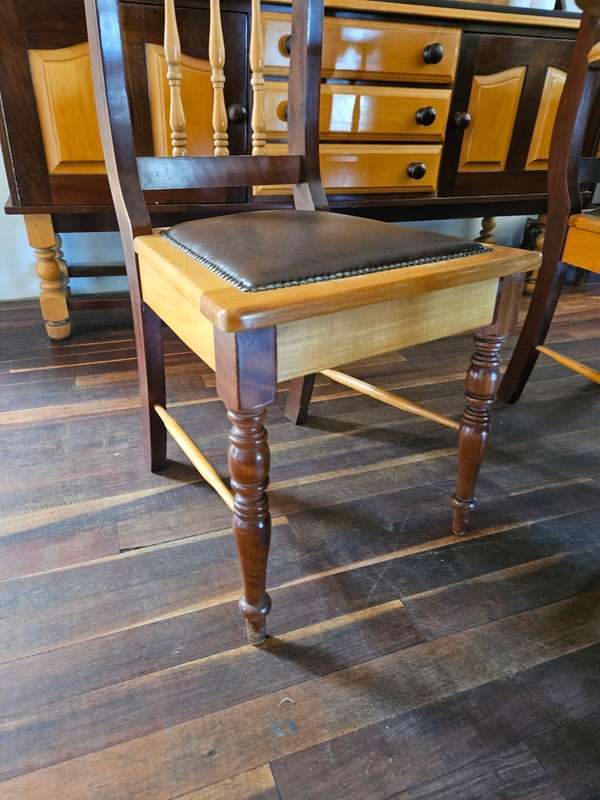 Yellow Wood & Imbuia Dining Room Set