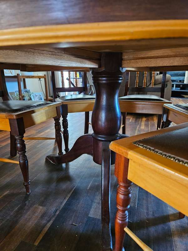 Yellow Wood & Imbuia Dining Room Set