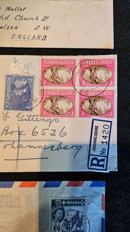 Collection of Stamps on Envelopes