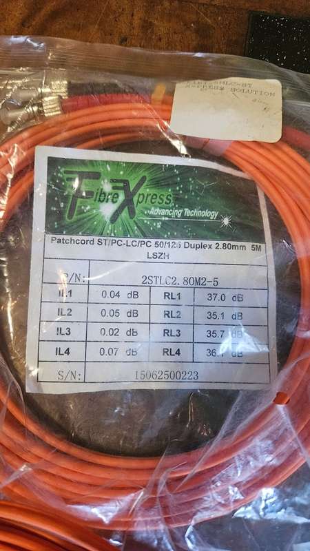 Fiber Xpress Patch Chords Duplex 2.80mm 5m