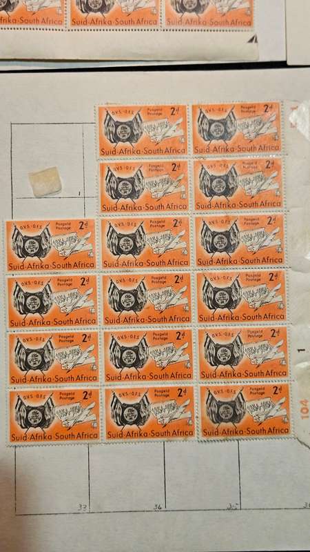 Collection of South African Stamps 1950`s