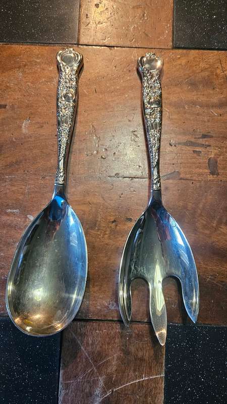 Beautiful Silver Plated Salad Set