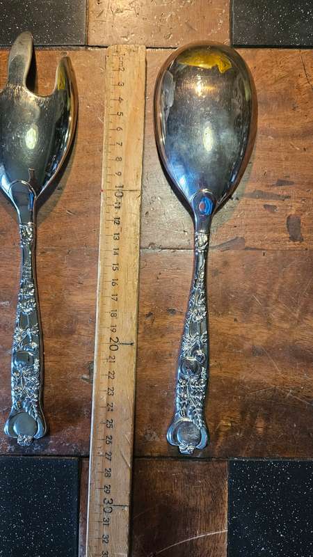 Beautiful Silver Plated Salad Set