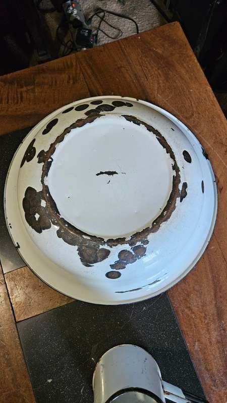 Vintage Enamel Basin & Jug