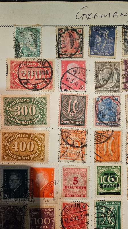 Collectable Germany Stamps `both sides of page`
