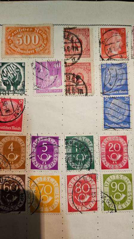 Collectable Germany Stamps `both sides of page`