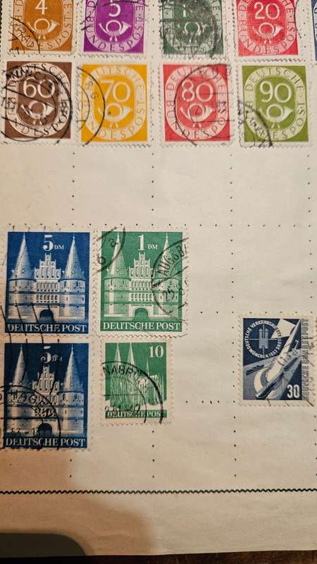 Collectable Germany Stamps `both sides of page`