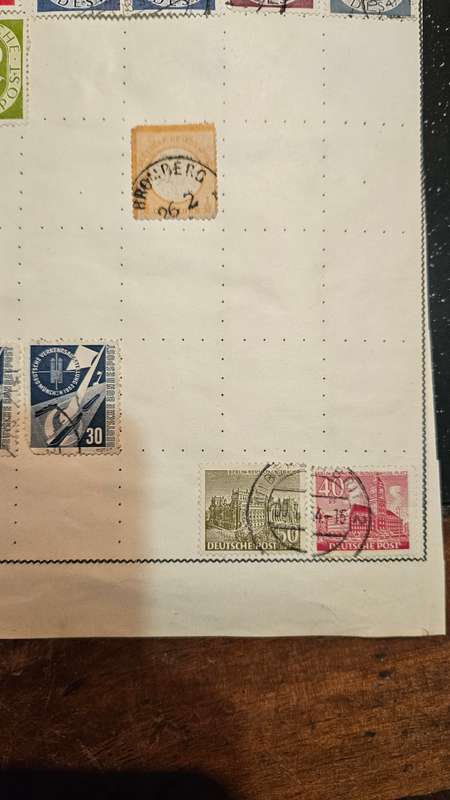 Collectable Germany Stamps `both sides of page`