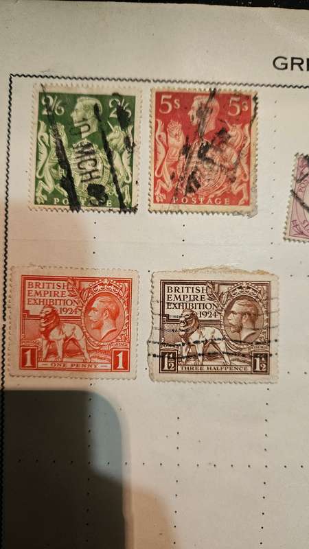 One Page Great Britain Stamps