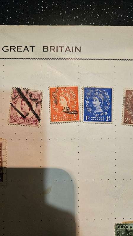One Page Great Britain Stamps