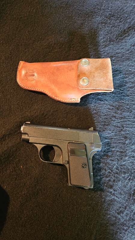 Metal BB Gun + Leather Holster