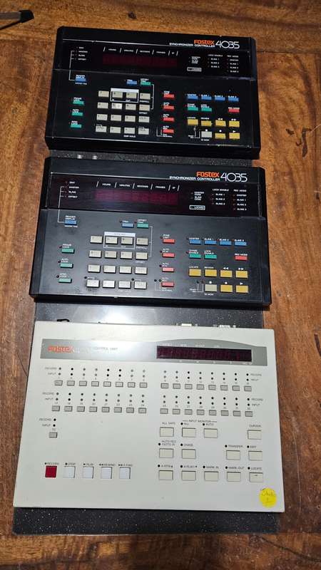 2 X Fostex Synchronizers 4035 & Remote Control Unit RMC8