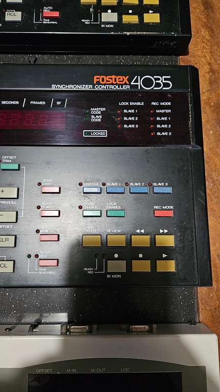 2 X Fostex Synchronizers 4035 & Remote Control Unit RMC8