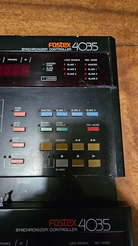 2 X Fostex Synchronizers 4035 & Remote Control Unit RMC8