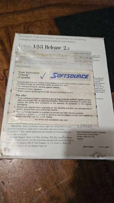 Lotus 1-2-3 Release 2.2 Sealed