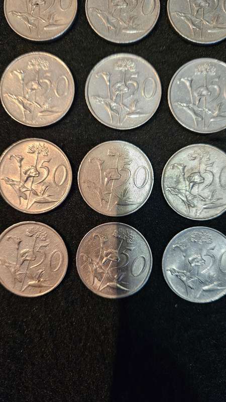 South African R1 Coins Plus 50 cent Coins