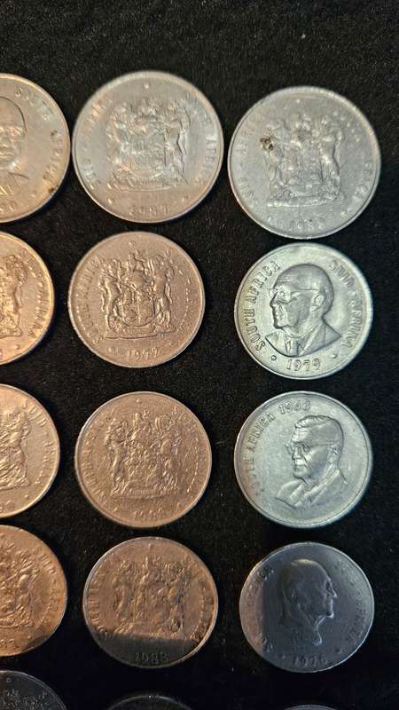 South African R1 Coins Plus 50 cent Coins