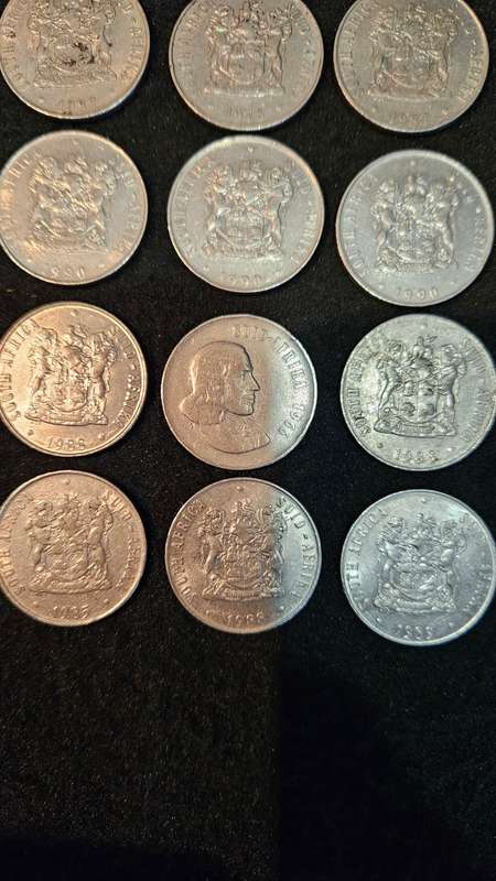 South African R1 Coins Plus 50 cent Coins