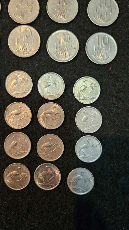 South African 20 Cent, 10 Cent & 5 Cent Coins Lot