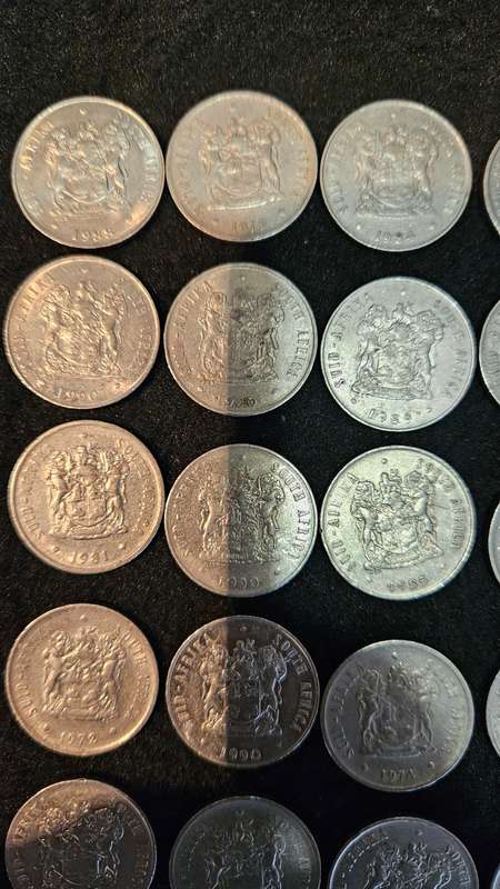South African 20 Cent, 10 Cent & 5 Cent Coins Lot