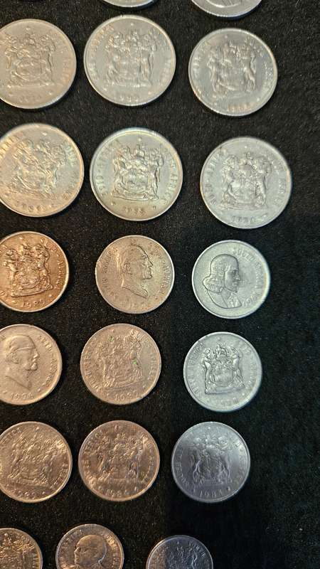 South African 20 Cent, 10 Cent & 5 Cent Coins Lot