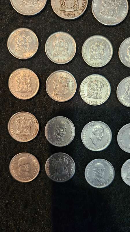 South African 20 Cent, 10 Cent & 5 Cent Coins Lot