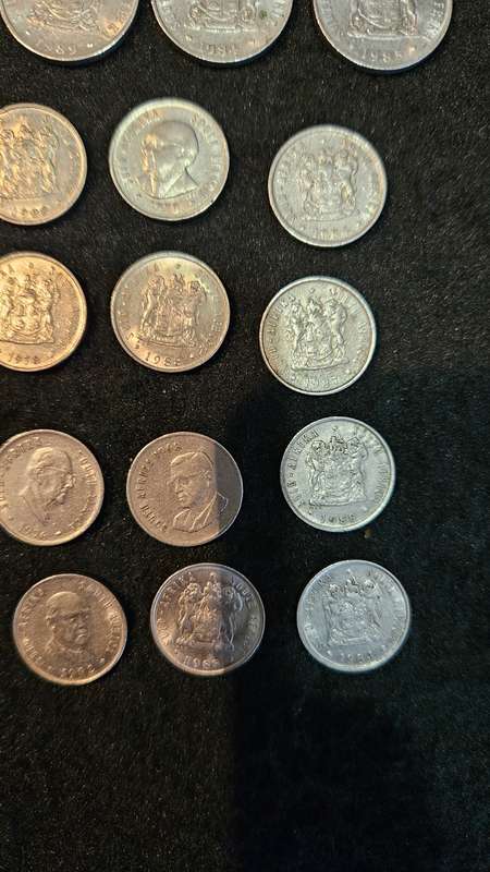 South African 20 Cent, 10 Cent & 5 Cent Coins Lot