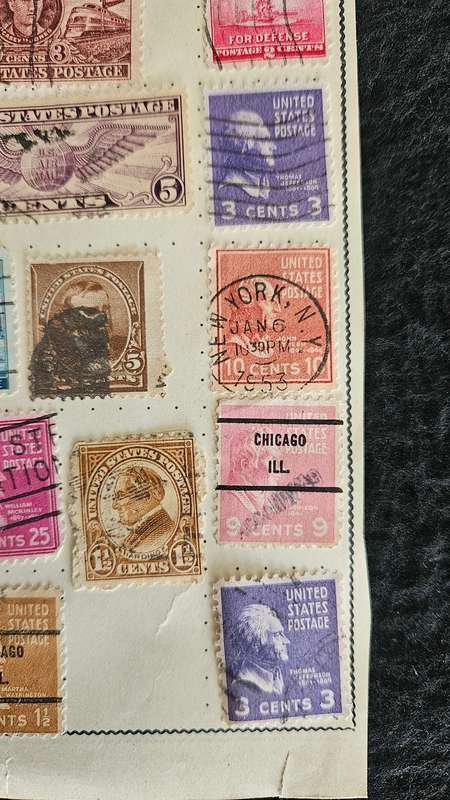 USA Stamps Plus a Ukraine Stamp on reverse side of this page