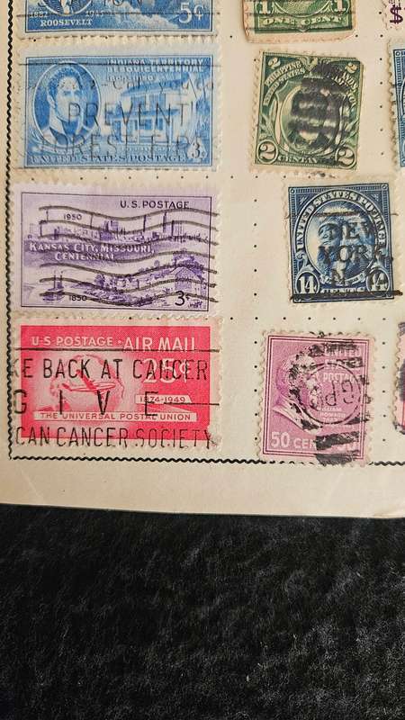 USA Stamps Plus a Ukraine Stamp on reverse side of this page