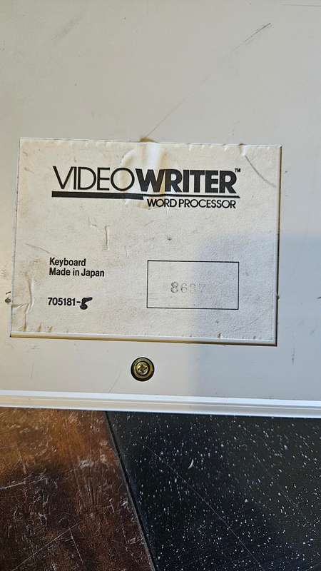 Video Writer Word Processor Keyboard