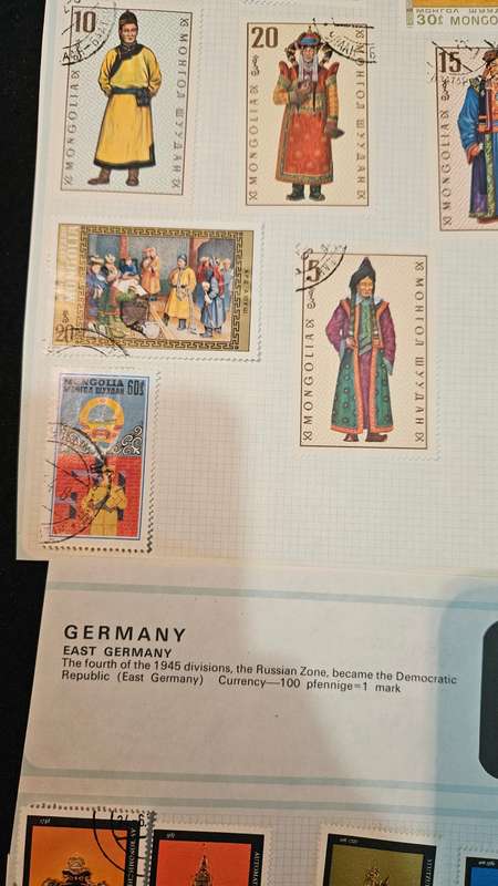 Mongolia. Nicaragua, Germany & Finland Stamps