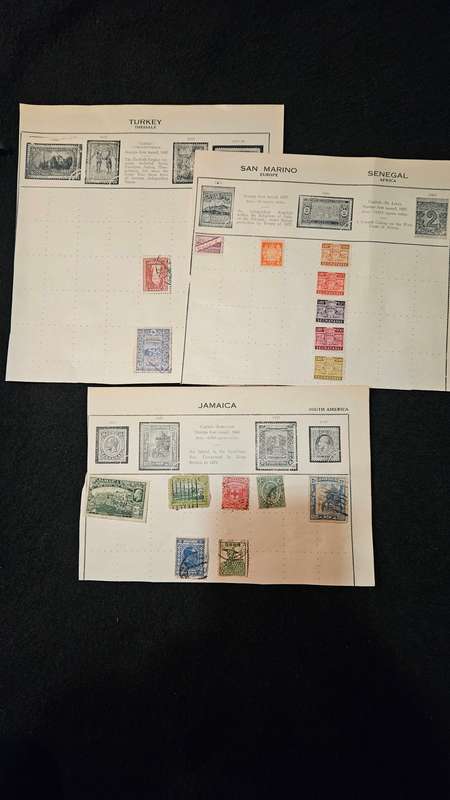 Turkey, San Merino & Jamaica Stamps