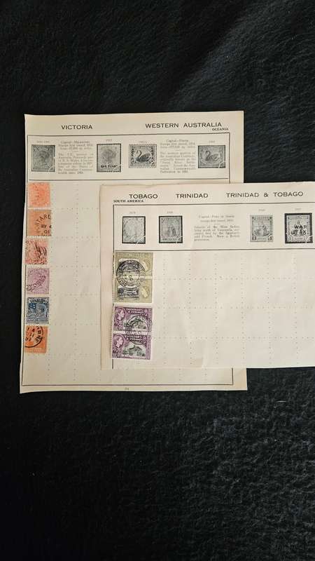 Victoria Tobago & 1 Transvaal Stamp