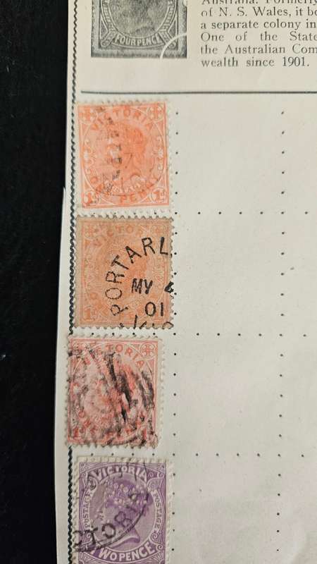 Victoria Tobago & 1 Transvaal Stamp