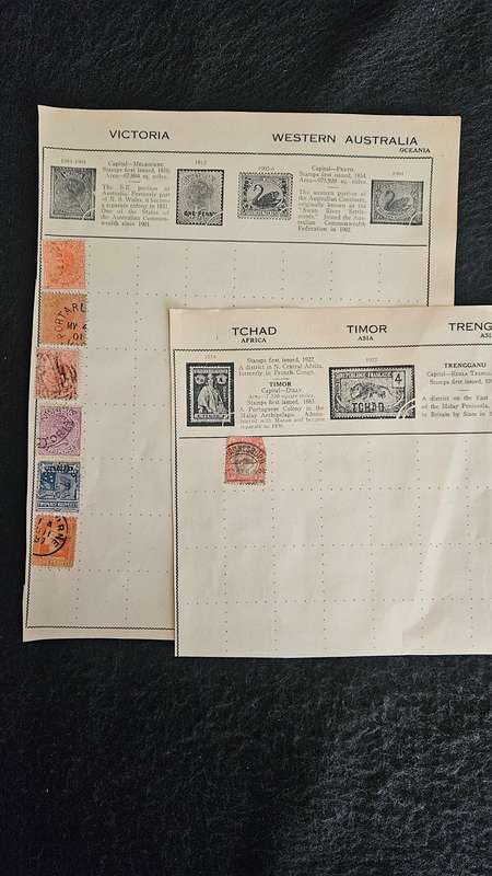 Victoria Tobago & 1 Transvaal Stamp