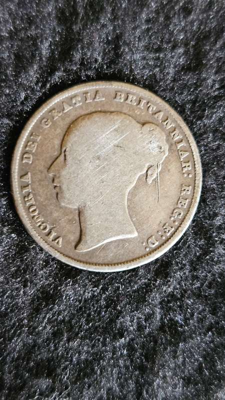 1844 1 Shilling Silver Coin