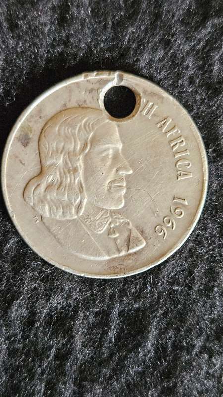 Silver 1966 South African R1 Coin