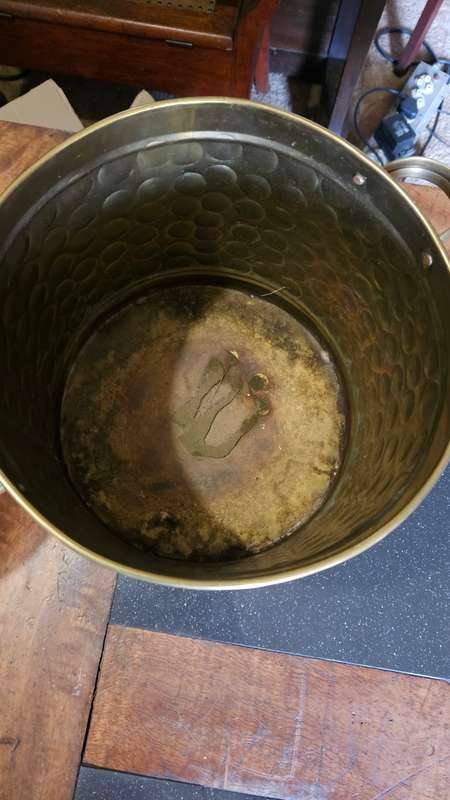 Two Large Brass Planters