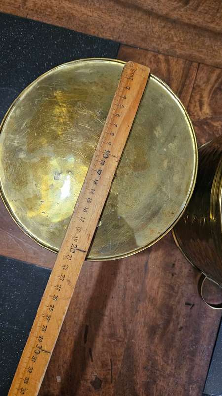 Two Large Brass Planters